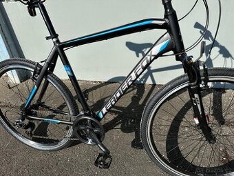 Krosové kolo Leader Fox VIATIC pánské 22,5" ČERNÁ MAT/MODRÁ