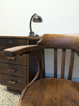 Prvorepublikové ohýbané polokřeslo - Lampa Futurit 1930-45 - 1