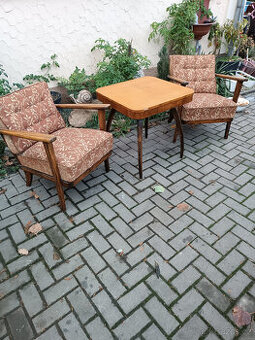 Starožitná křesla + stolek - THONET