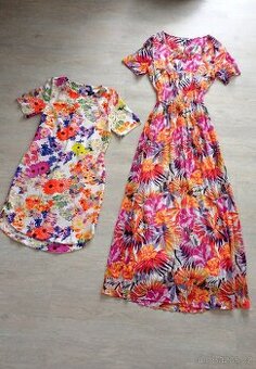 Romantické květované letní šaty vel. S