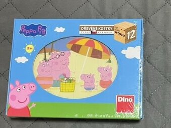 Dino Peppa Pig dřevěné kostky – úplně nové, nerozbalené