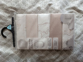 nové body krátký rukáv, 6-9 měsíců, 5ks