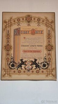 2× historický dokument na jméno Josef Anýž | měšťanské právo