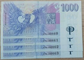 Kvarteto 1000 Kč bankovek