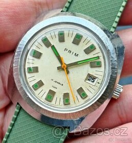 Československé mechanické vintage retro hodinky PRIM Hulk