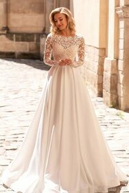 Luxusní nenošené svatební šaty, Neva, 34 EU (XS)