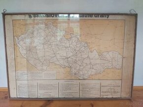 Mapa ČSD v rámu z nádraží - 1