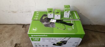 GREENWORKS GD40LM46SP + 2x baterie, nabíječka, náhradní nůž