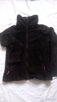 Mikina dámská černá fleece vel. M - hebká/kožíšek