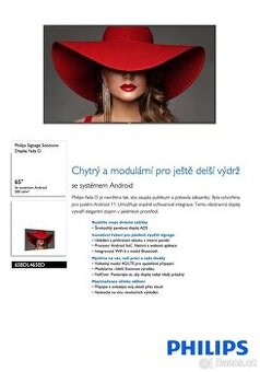Velkoplošné LCD - Displej Philips řady D65BDL4650D