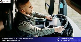 Práce pro řidiče sk. B. Kurýr, rozvoz zásilek.