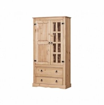 Dřevěná vitrína CORONA vosk 16254