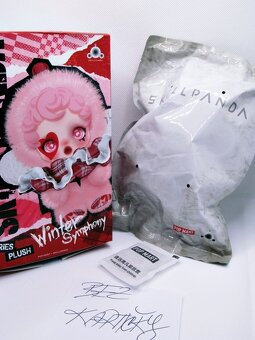 č.3 🐼 SKULLPANDA plyšová panenka BLINDBOX přívěsek SNOW