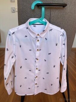 Vánoční košile bílá - vel. 122