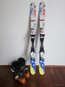 Dětský lyžařský set – lyže 107 cm + lyžáky 21,5 / 259 mm