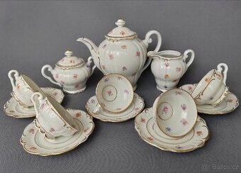 Úžasná porcelánová mokka souprava Otto Hädrich Witwe (OHW)