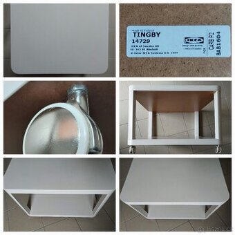 Stolek IKEA TINGBY na kolečkách – bílý