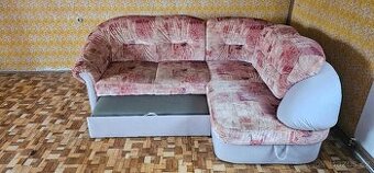 Rohová rozkládací sedací souprava