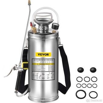 Nerezový tlakový postřikovač - 4/8/10l