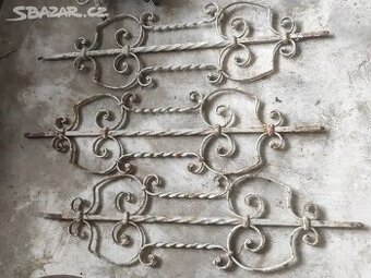 Staré železné dílce zábradlí, železné zábradlí, 17x