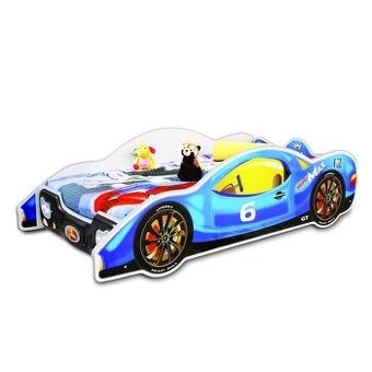 Dětská auto postel Minimax 180x90 - modrá - pla116