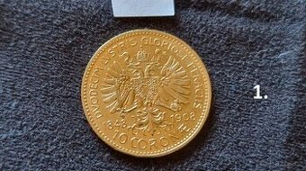 Zlatá mince - 10 koruna FJI. jubilejní