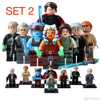 Rôzne figúrky Star Wars 3 (8ks) typ lego - nové