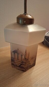 Ručně malovaná stará lampa