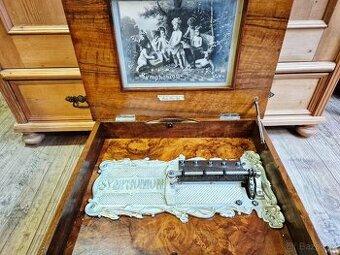 Velký krásný starožitný hrací stroj SYMPHONION, 1890