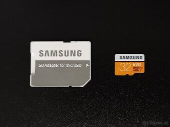 MicroSD karta Samsung EVO 32GB s SD adaptérem