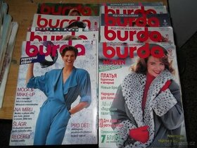 PRODÁNOČasopis BURDA se střihy, různá čísla 1990, 1991, 2000