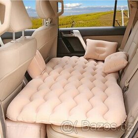 Luxus béžová matrace do auta nafukovací 135x90 - 1