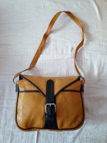 kožená kabelka-gondola,vintage kožená taška