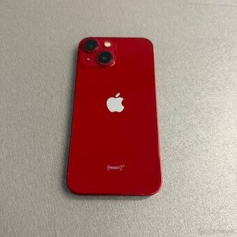 iPhone 13 mini 128GB červený, pěkný stav, 12 měsíců záruka