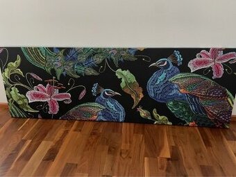Obraz pávi na plátně, XXXLutz, 160x50