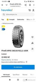 Pneu Pirelli AP05 385/65 R22.5