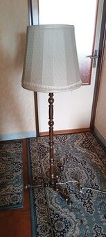 Retro stojací lampa ze 70. let – dřevěná, elegantní, plně fu - 1