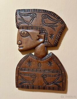 2 africké hlavy na zeď