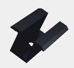 SU70 hliníkový středový úchyt délky 70 mm