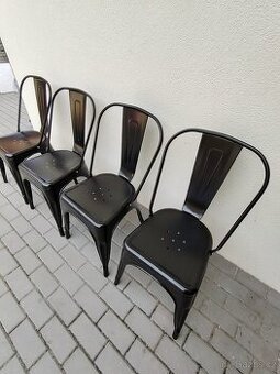 Nové gastro židle Paris, kov, černá, 4 kusy