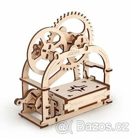 UGEARS, dřevěné puzzle, Mechanická krabička (61 dílků)