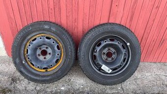 ZIMNÍ DISKY 5x100 R14 S PNEU 165/70 R14 2KS , CENA ZA OBĚ