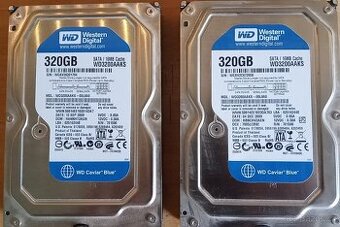 HDD Western Digital WD 320GB SATA HDD 3,5" komplet funkční,