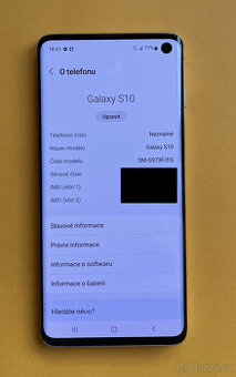 Prodám SAMSUNG Galaxy S10 128GB bílá