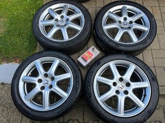 4x litá kola 5x114 R17, letní pneu, + matky