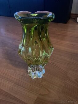Váza hutní sklo Chřibská