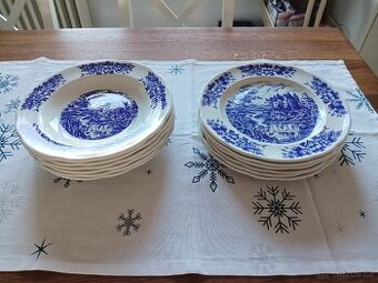 STARÝ PYROBLAN PORCELÁNOVÝ TALÍŘ BRITISH PETROLEUM FRANCE