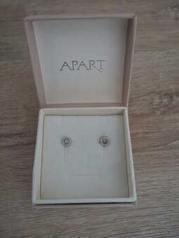 Apart Stříbrné náušnice se zirkony - kroužky