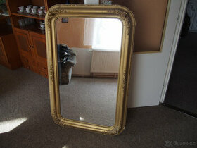 Velké staré retro starožitné zrcadlo - 1