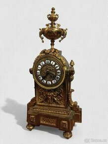 Zámecké bronzové hodiny bicí, Francie 1850